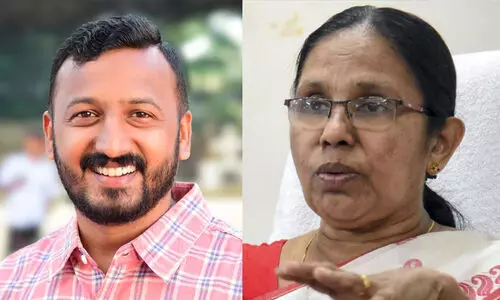 ‘നുണ പറഞ്ഞെങ്കിലും ടീച്ചറെന്നേ വിളിക്കൂ, നമ്മുടെ ടീച്ചറുടെ പൊയ്മുഖം ജനം അറിയട്ടെ’; കെ.കെ ശൈലജക്കെതിരെ രാഹുൽ മാങ്കൂട്ടത്തിൽ