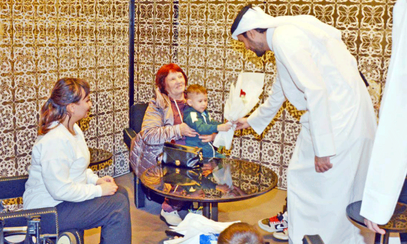 Qatar authorities welcoming Russia and Ukraine people Qatar authorities welcoming Russia and Ukraine people