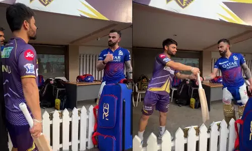 ‘ഞാൻ തന്ന ബാറ്റ് പൊട്ടിച്ചിട്ട്, അടുത്ത കളിക്ക് വേറെ വേണമെന്നാണോ പറയുന്നത്?’; മറ്റൊരു ബാറ്റ് ആവശ്യപ്പെട്ട റിങ്കുവിനെ തിരിച്ചയച്ച് കോഹ്‍ലി