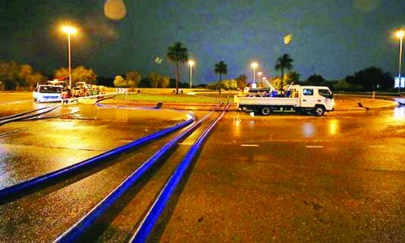 അ​ബൂ​ദ​ബി​യി​ലെ വെ​ള്ള​ക്കെ​ട്ടും മാ​ലി​ന്യ​ങ്ങ​ളും ഭൂ​രി​ഭാ​ഗ​വും നീ​ക്കി