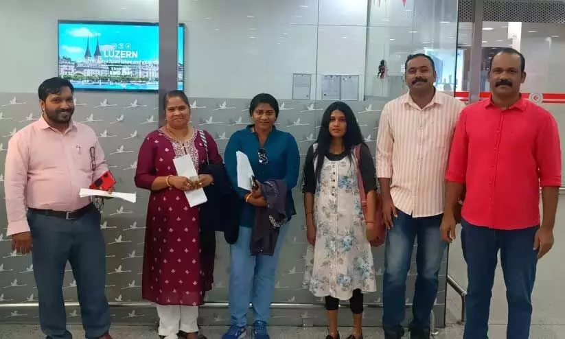 women returning home with KL Kuwait team women returning home with KL Kuwait team