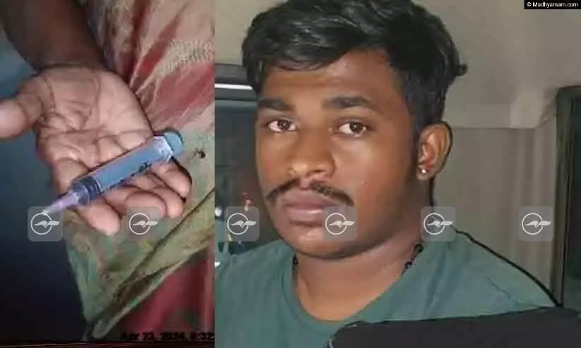 വയോധികയെ കുത്തിവെച്ച കേസിൽ യുവാവ് അറസ്റ്റിൽ: പ്രതിക്ക് മാനസിക പ്രശ്‌നമെന്ന് സംശയിക്കുന്നതായി പൊലീസ്