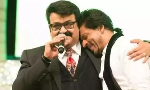 ഡിന്നർ മാത്രം മതിയോ...  നന്ദി അറിയിച്ച ഷാറൂഖിന് മറുപടിയുമായി മോഹൻലാൽ