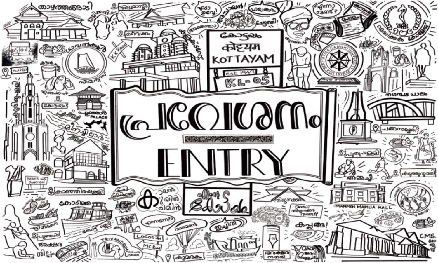 പോളിങ് ബൂത്തിൽ സ്വാഗതമോതി കോട്ടയം ഡൂഡിലുകൾ