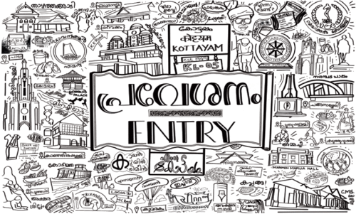 പോളിങ് ബൂത്തിൽ സ്വാഗതമോതി കോട്ടയം ഡൂഡിലുകൾ