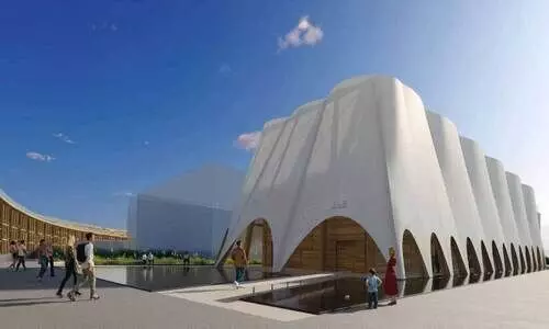 Model of Qatar Pavilion at Osaka Expo in Japan