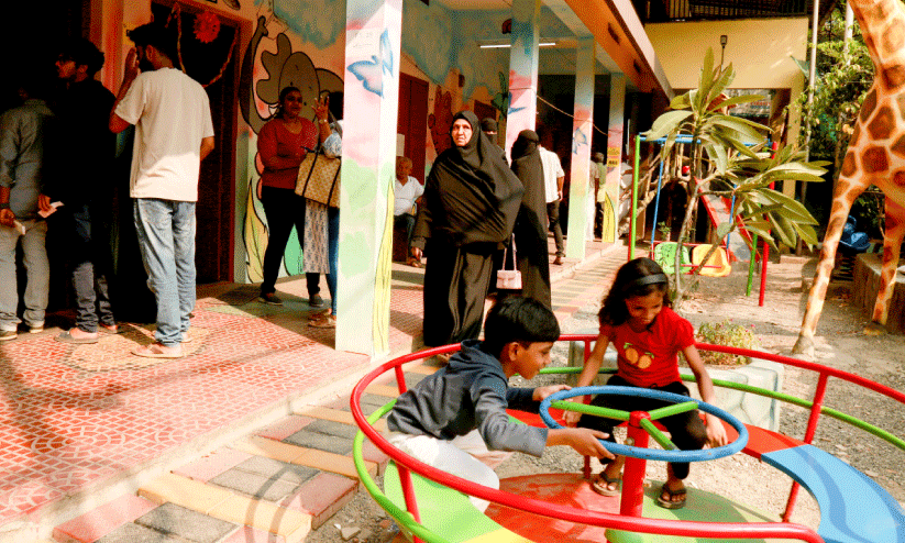 children at polling booths