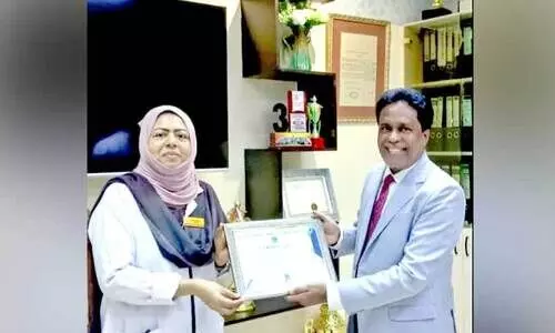 handed over the award