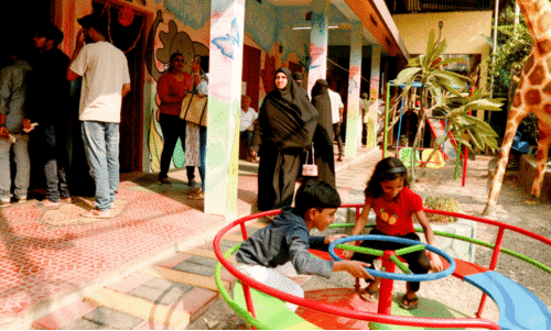 children at polling booths