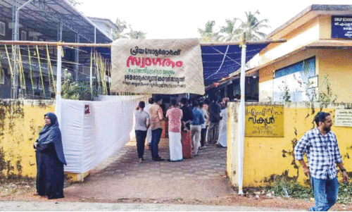 കൈത്തക്കരയിൽ നാട്ടുകൂട്ടം ഒരുക്കിയ മാതൃക ബൂത്തുകൾ വിസ്മയമായി