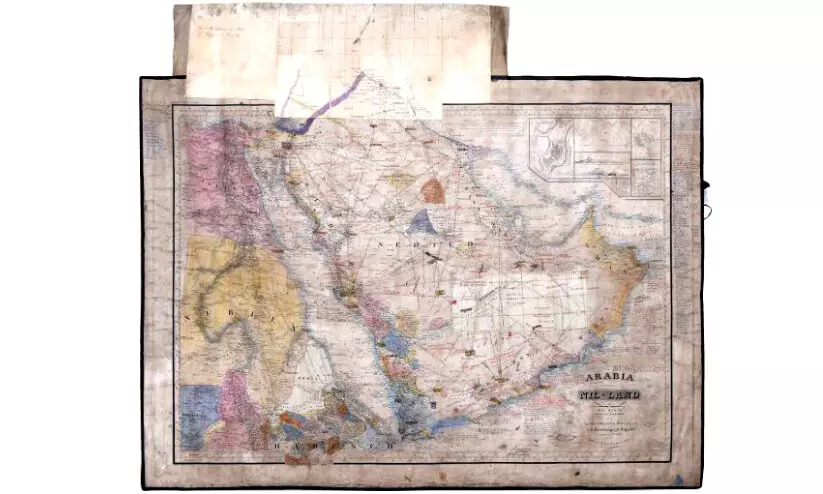 പു​സ്ത​ക​മേ​ള​യി​ല്‍ അ​ബൂ​ദ​ബി​യു​ടെ ആ​ദ്യ​കാ​ല ഭൂ​പ​ട​വും