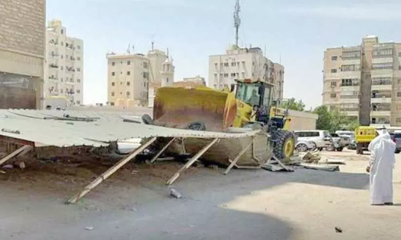 Removing of unauthorized constructions