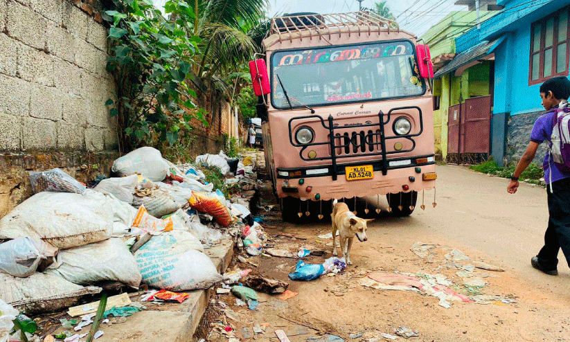 waste dumped near the road waste dumped near the road