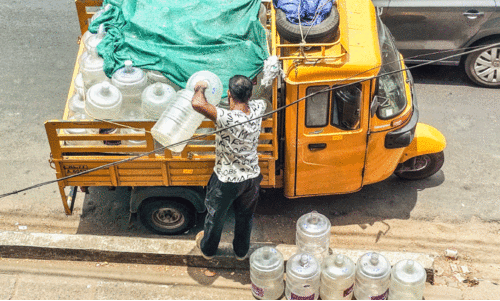 vehicle supplying drinking water