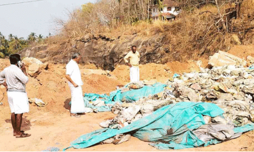 waste dumped by hotel