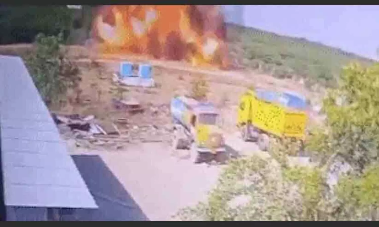 explosion at stone quarry