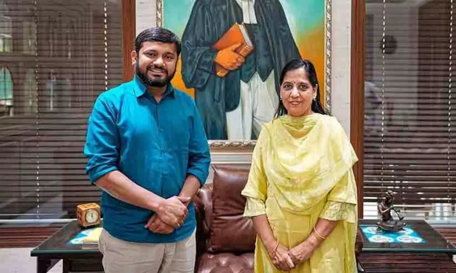 Kanhaiya Kumar, sunita Kejriwal