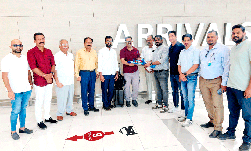 K.M. Shaji was received at the airport