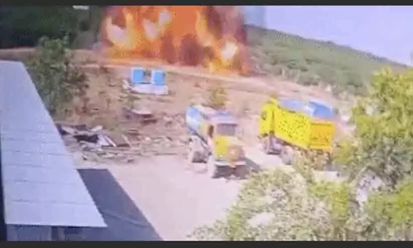 explosion at stone quarry