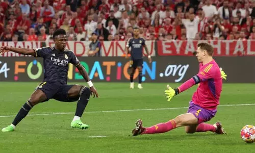 ഡബിളടിച്ച് വിനീഷ്യസ്; റയൽ-ബയേൺ ആദ്യപോര് സമനിലയിൽ