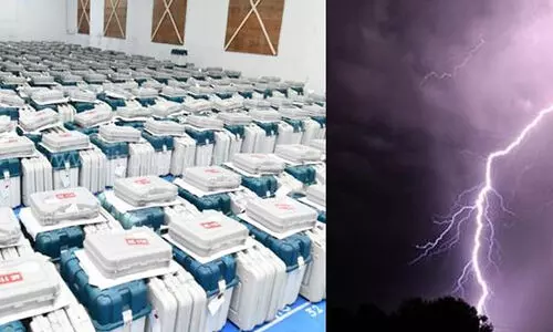 Voting machines in Alappuzha The cameras in the protected strong room were destroyed.