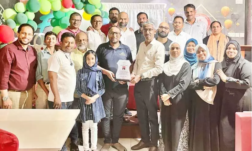 handed over the memento