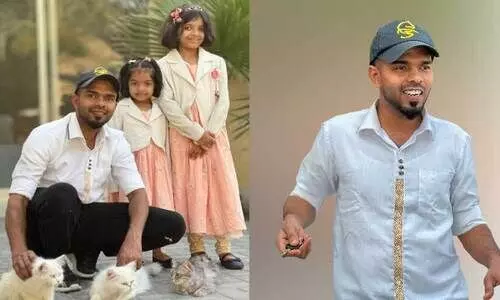 Hameed with his children