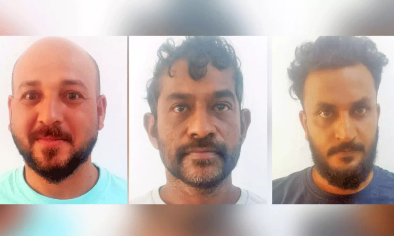 പി​ടി​യി​ലാ​യ ഷ​മീ​ർ, ജ​ലീ​ൽ, മു​ത്ത​ലി​ബ്