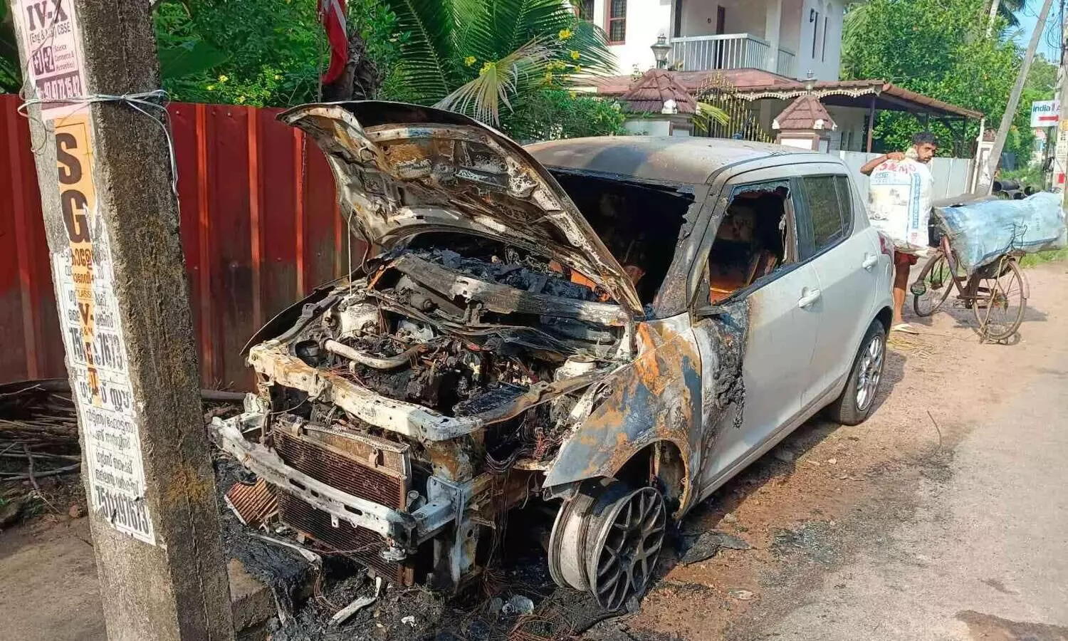 car burnt