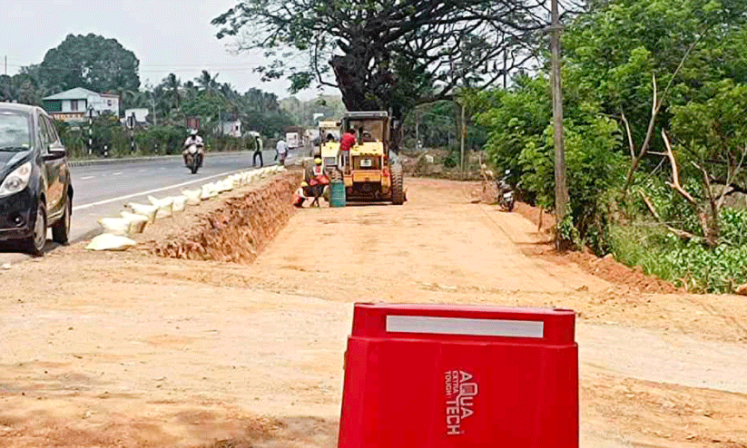 subway construction at Alathur swati junction