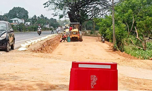 subway construction at Alathur swati junction