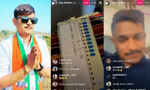 ബൂത്ത് ​കൈയേറി ബി.ജെ.പി സ്ഥാനാർഥിയുടെ മകൻ; വോട്ടുയന്ത്രമെടുത്ത് നൃത്തം ചവിട്ടി, കള്ളവോട്ട് ചെയ്തു -VIDEO