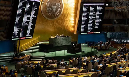 ഫലസ്തീന് യു.എന്നിൽ അംഗീകാരം; കൂടുതൽ അവകാശങ്ങളും പദവികളും ലഭിക്കും