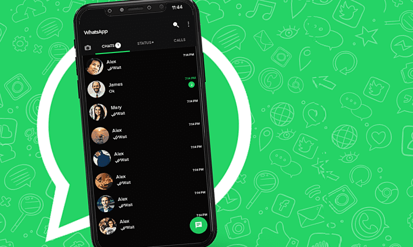whatsapp in dark mode