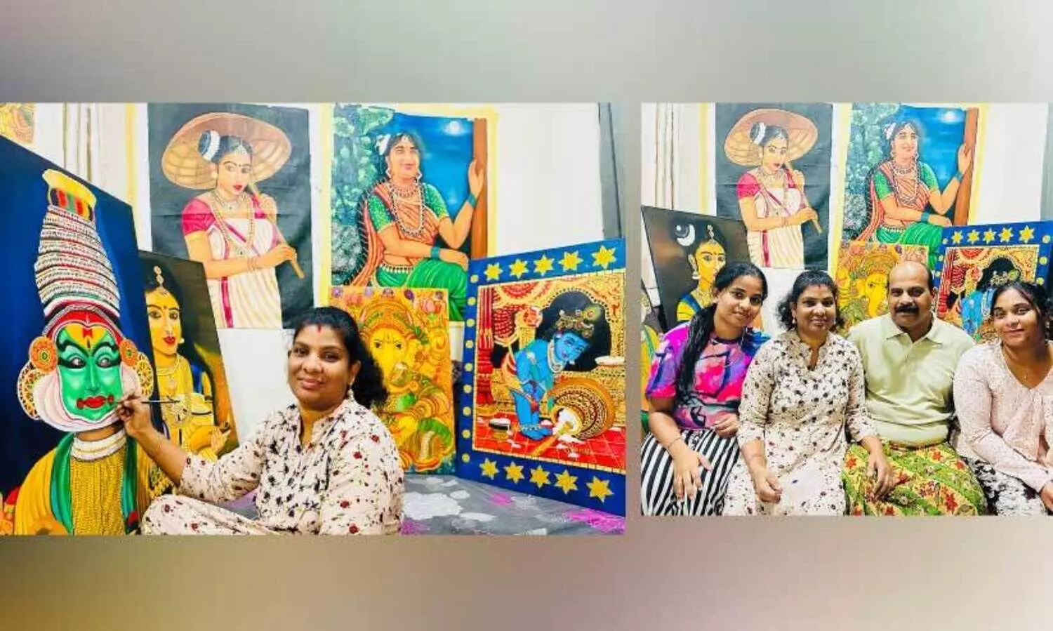 Indulekha with family