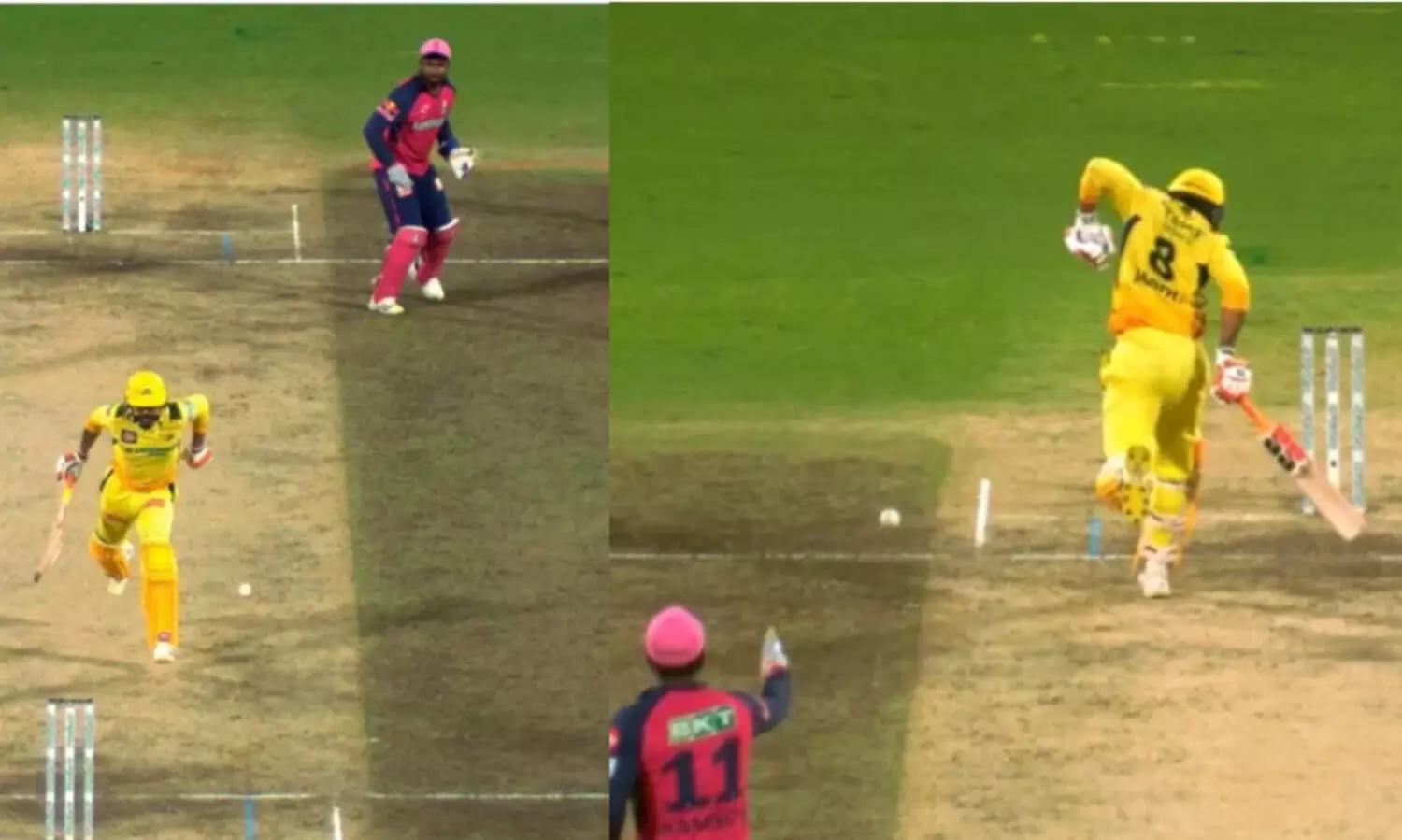 സഞ്ജുവിന്റെ ഏറ് കൊണ്ടത് ജദേജയുടെ പുറത്ത്, പുറത്താക്കി മൂന്നാം അമ്പയർ; ചെന്നൈ-രാജസ്ഥാൻ മത്സരത്തിൽ അരങ്ങേറിയത് നാടകീയ രംഗങ്ങൾ