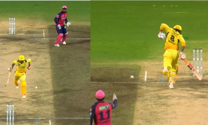 സഞ്ജുവിന്റെ ഏറ് കൊണ്ടത് ജദേജയുടെ പുറത്ത്, പുറത്താക്കി മൂന്നാം അമ്പയർ; ചെന്നൈ-രാജസ്ഥാൻ മത്സരത്തിൽ അരങ്ങേറിയത് നാടകീയ രംഗങ്ങൾ