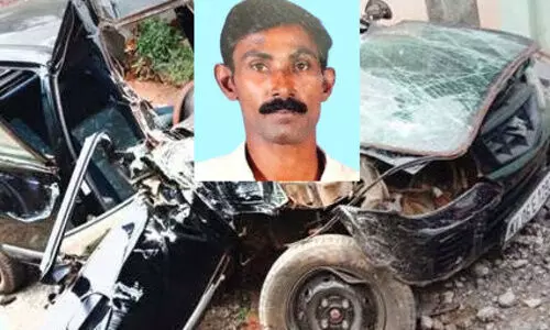 ആത്മഹത്യക്ക്​ ശ്രമിച്ചയാളുമായി പോയ കാർ തൂണിലിടിച്ച് ഒരാൾ മരിച്ചു; മൂന്നുപേർക്ക് പരിക്ക്