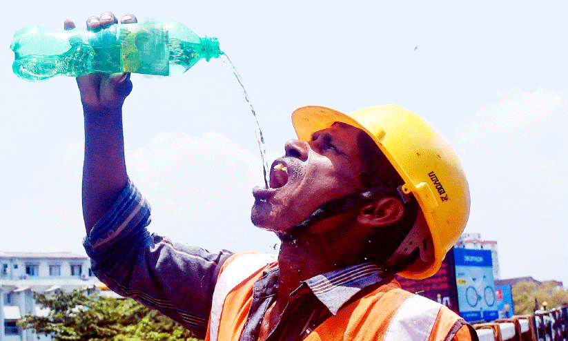 ദാ​ഹ​മ​ക​റ്റു​ന്ന തൊ​ഴി​ലാ​ളി