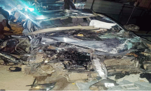 Car-lorry collision Car-lorry collision