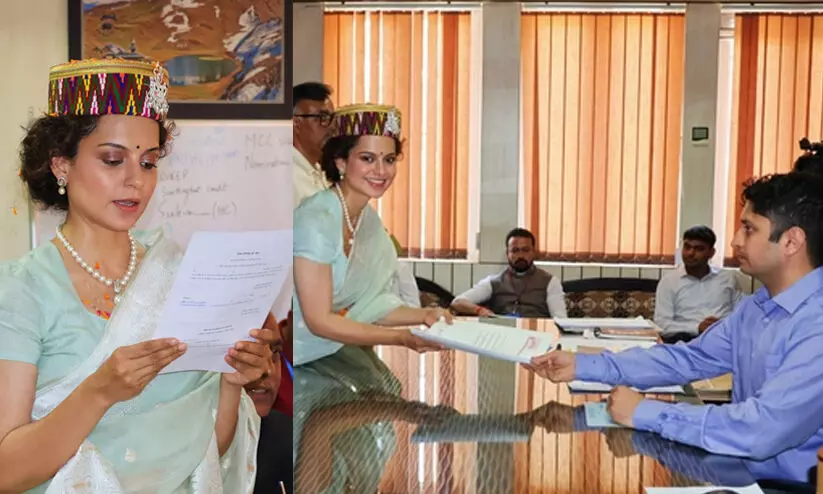 ‘ബോളിവുഡിൽ വിജയിയായ ഞാൻ രാഷ്ട്രീയത്തിലും വിജയിയാകും’; പത്രിക സമർപ്പിച്ച് കങ്കണ റണാവത്ത് ‘ബോളിവുഡിൽ വിജയിയായ ഞാൻ രാഷ്ട്രീയത്തിലും വിജയിയാകും’; പത്രിക സമർപ്പിച്ച് കങ്കണ റണാവത്ത്