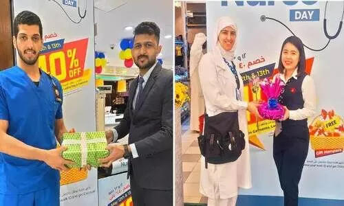 handed over gifts for nurses by lulu hypermarket