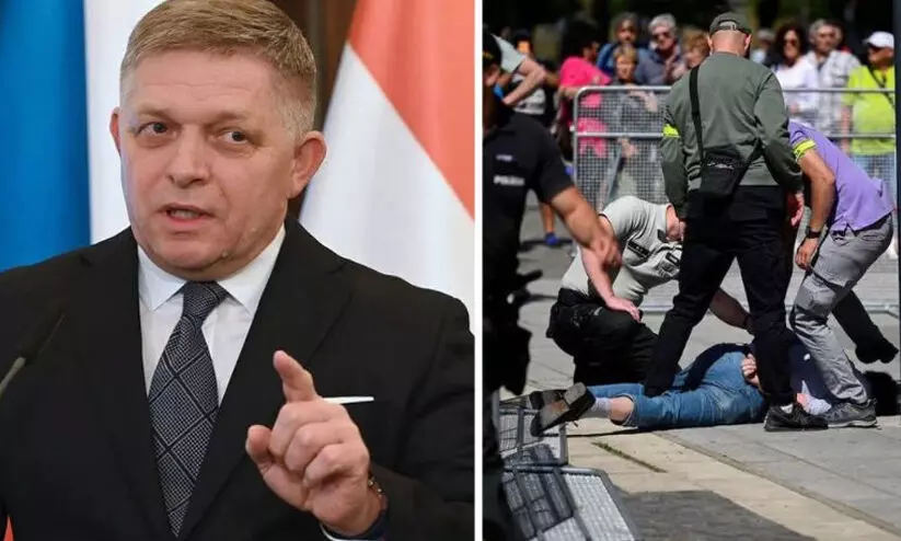 സ്ലൊവാക്യ പ്രധാനമന്ത്രിക്ക് വെടിയേറ്റു; അക്രമിയെ സുരക്ഷ ജീവനക്കാർ പിടികൂടി