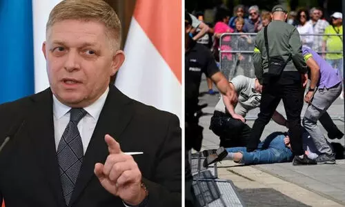 സ്ലൊവാക്യ പ്രധാനമന്ത്രിക്ക് വെടിയേറ്റു; അക്രമിയെ സുരക്ഷ ജീവനക്കാർ പിടികൂടി