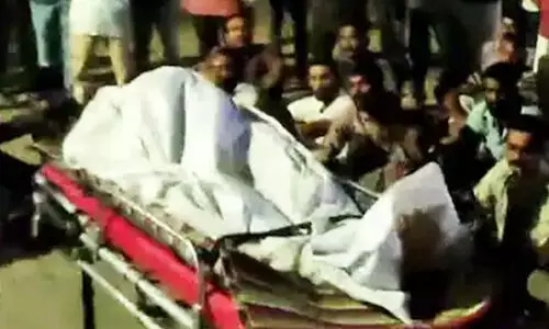 Protest with dead body