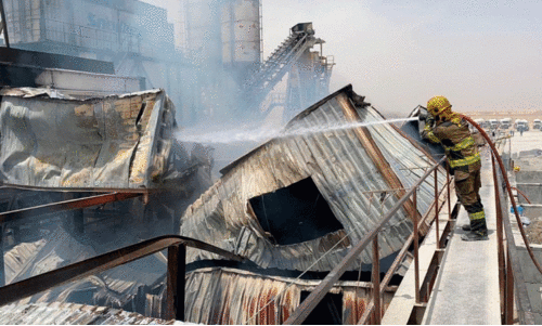 A fire broke out in a factory in Mutla