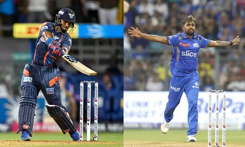 നിക്കോളാസ് പൂരാന്റെ വെടിക്കെട്ട്, രാഹുലിനും അർധസെഞ്ച്വറി; മുംബൈക്ക് 215 റൺസ് വിജയലക്ഷ്യം