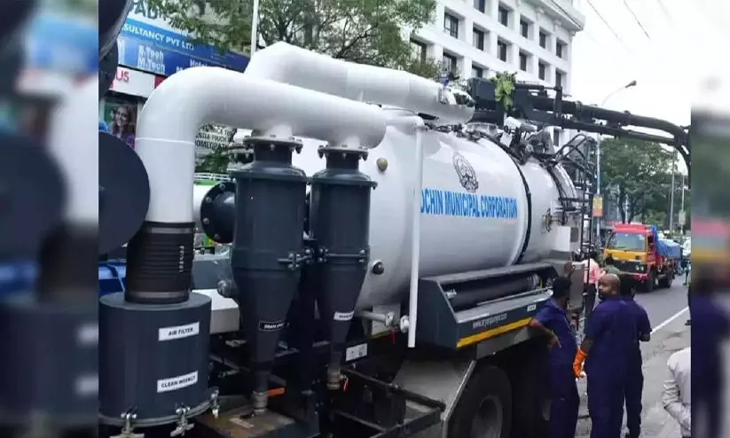 വെള്ളക്കെട്ട് പരിഹരിക്കാൻ തിരുവനന്തപുരത്ത് സക്ഷൻ കം ജെറ്റിങ് മെഷീൻ വെള്ളക്കെട്ട് പരിഹരിക്കാൻ തിരുവനന്തപുരത്ത് സക്ഷൻ കം ജെറ്റിങ് മെഷീൻ