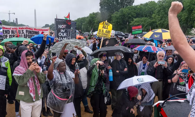 യു.എസ് കാപിറ്റോളിന് സമീപം ഫലസ്തീൻ ഐക്യദാർഢ്യ പ്രകടനം