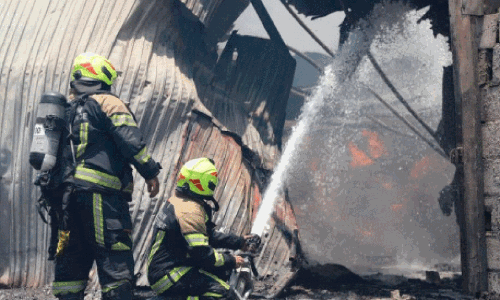 Fire at scrapyard; People were shifted from that place